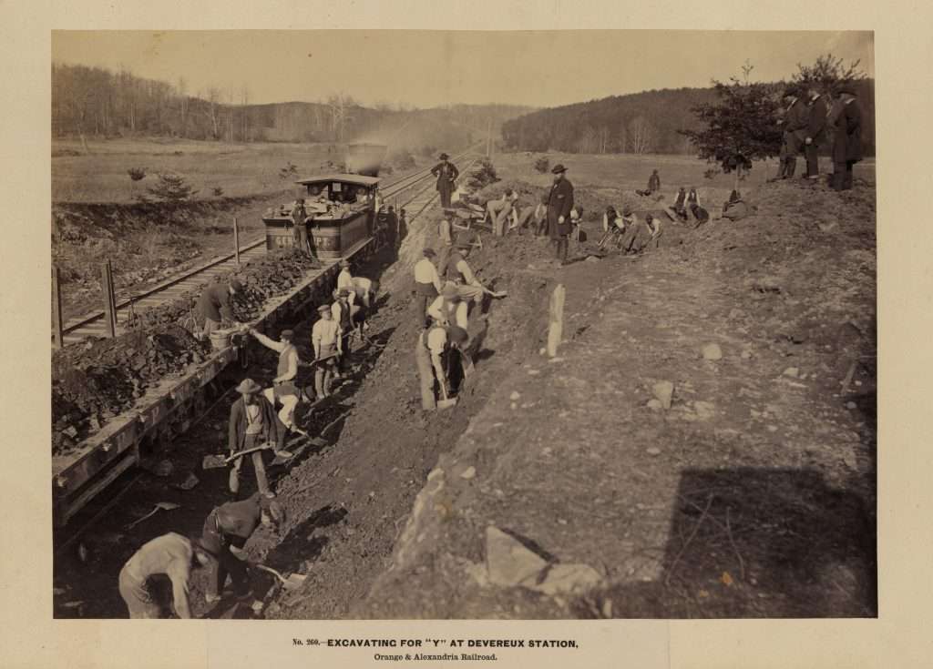 Excavating for "Y" at Devereux Station
