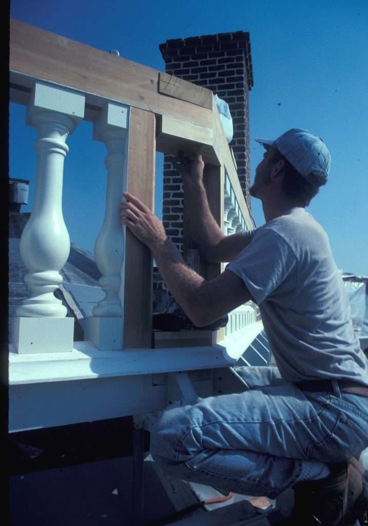 Assembling Balustrade at Poplar Forest