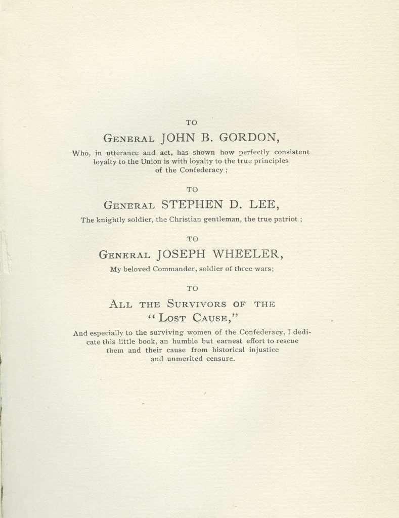 Civil War Book Dedication