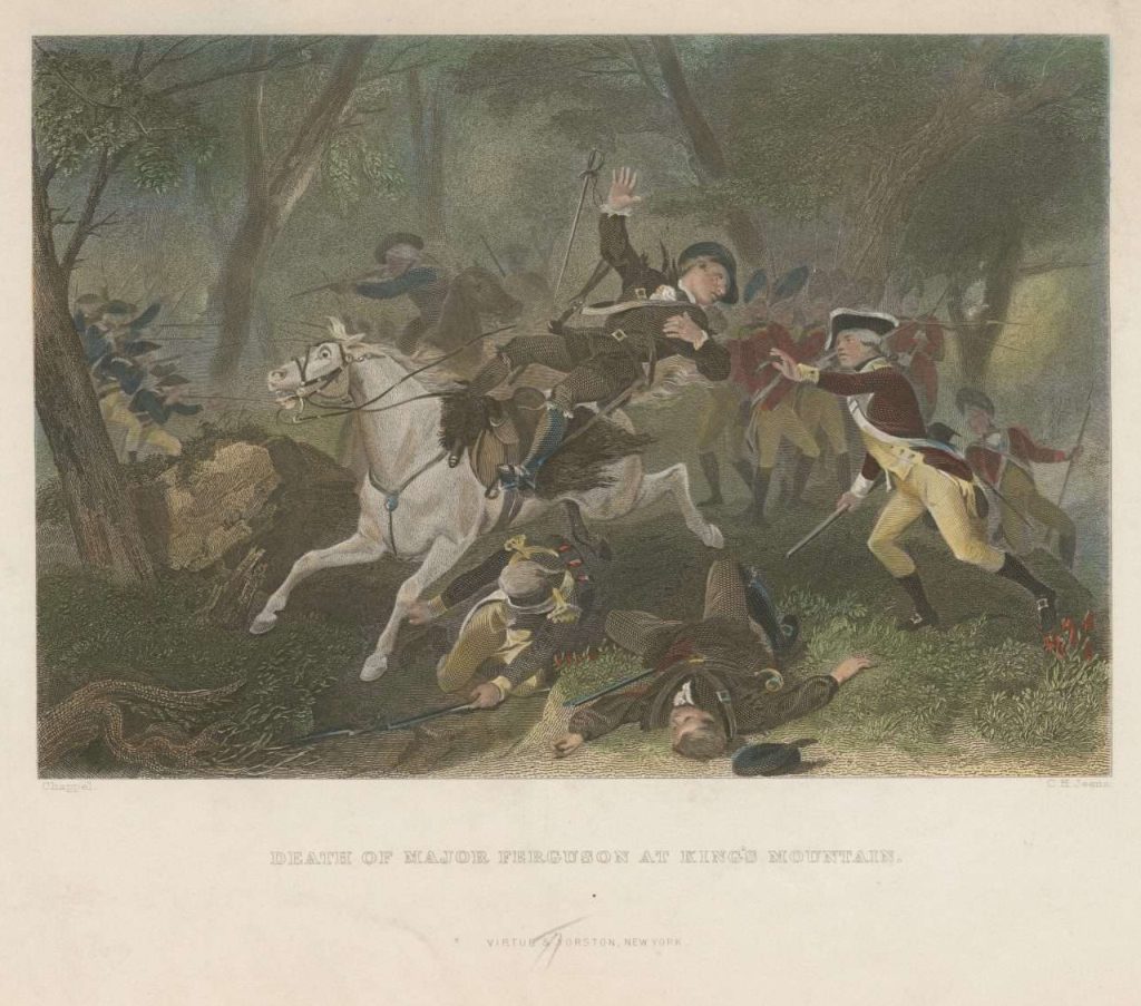 Death of Major Ferguson at Kings Mountain