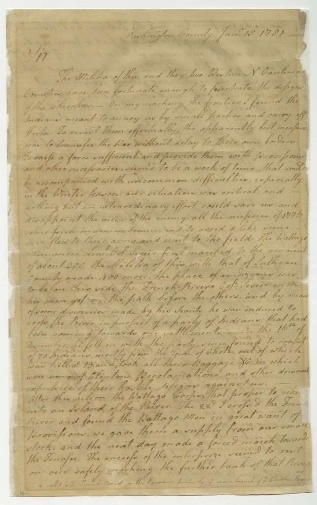 Arthur Campbell to Thomas Jefferson, January 15, 1781, Page 1