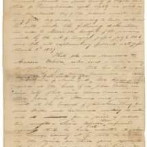 Sarah Benjamin's Account of Yorktown, Page 1