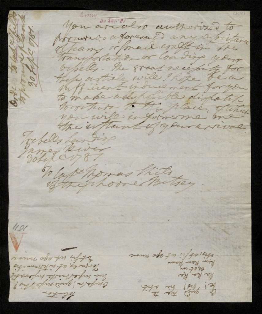 Henry Knox to Thomas Shilds, September 30, 1781, Page 2