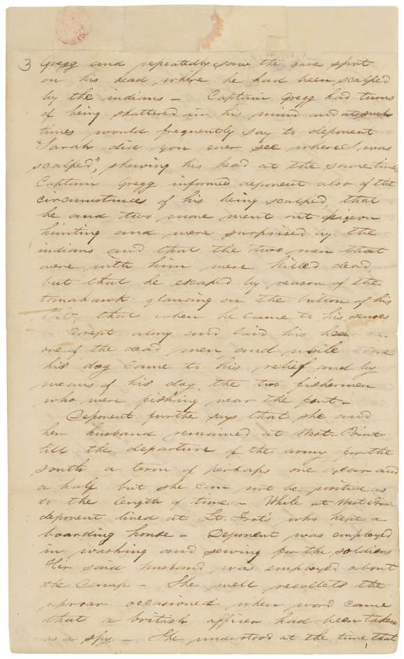 Sarah Benjamin's Account of Yorktown, Page 3