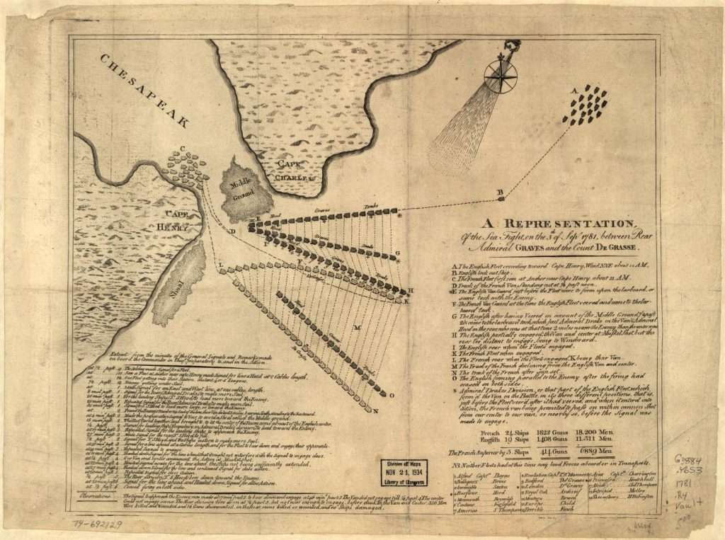 Military Map of the Battle of the Capes