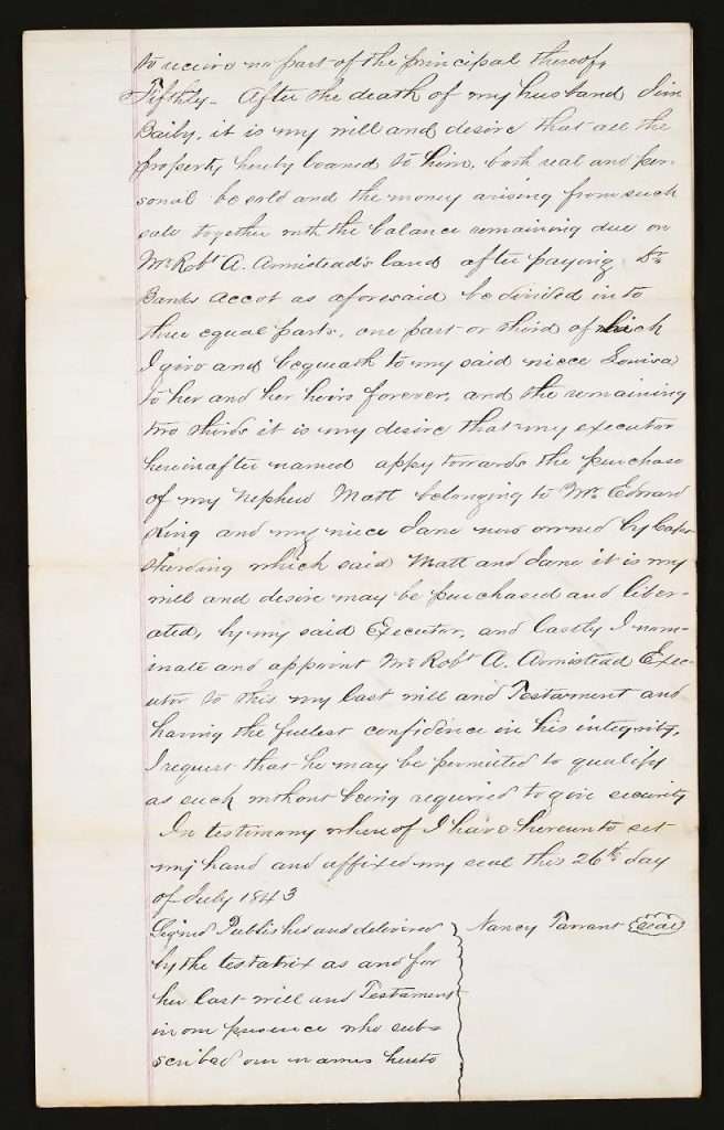 Last Will and Testament of Nancy Tarrant, Page 2