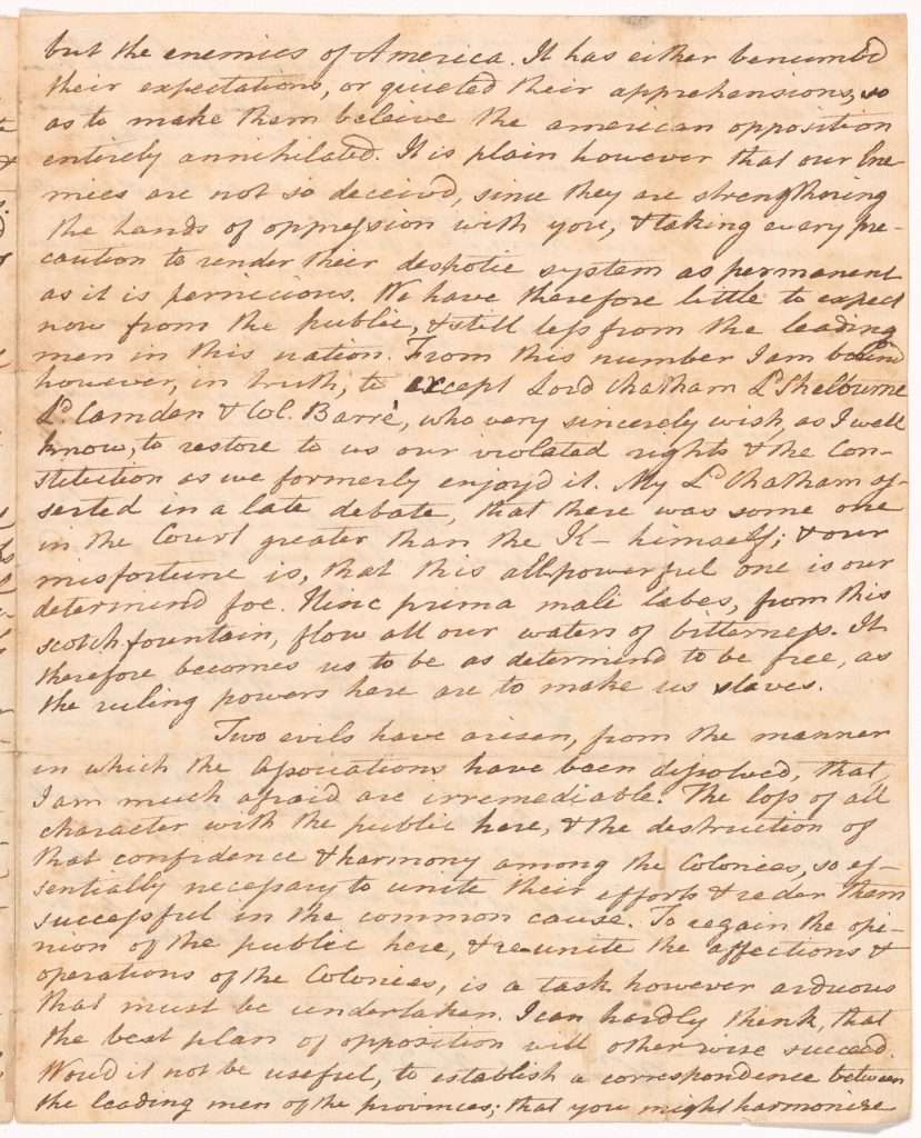 Handwritten script letter