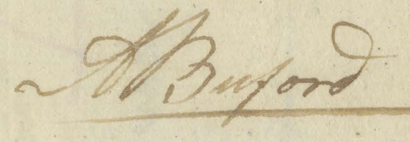 Abraham Buford’s Signature