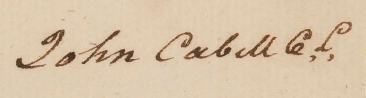 John Cabell’s Signature