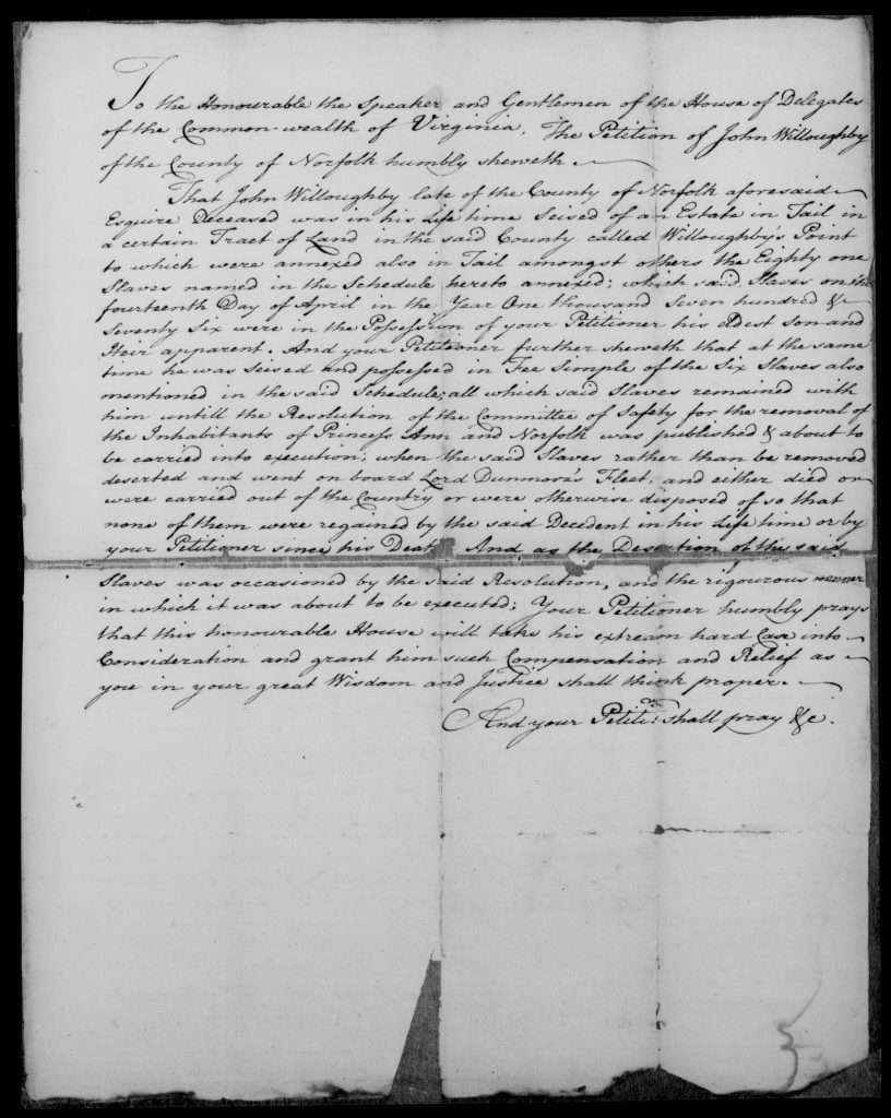 John Willoughby Jr. Petition, June 3, 1777, Page 2