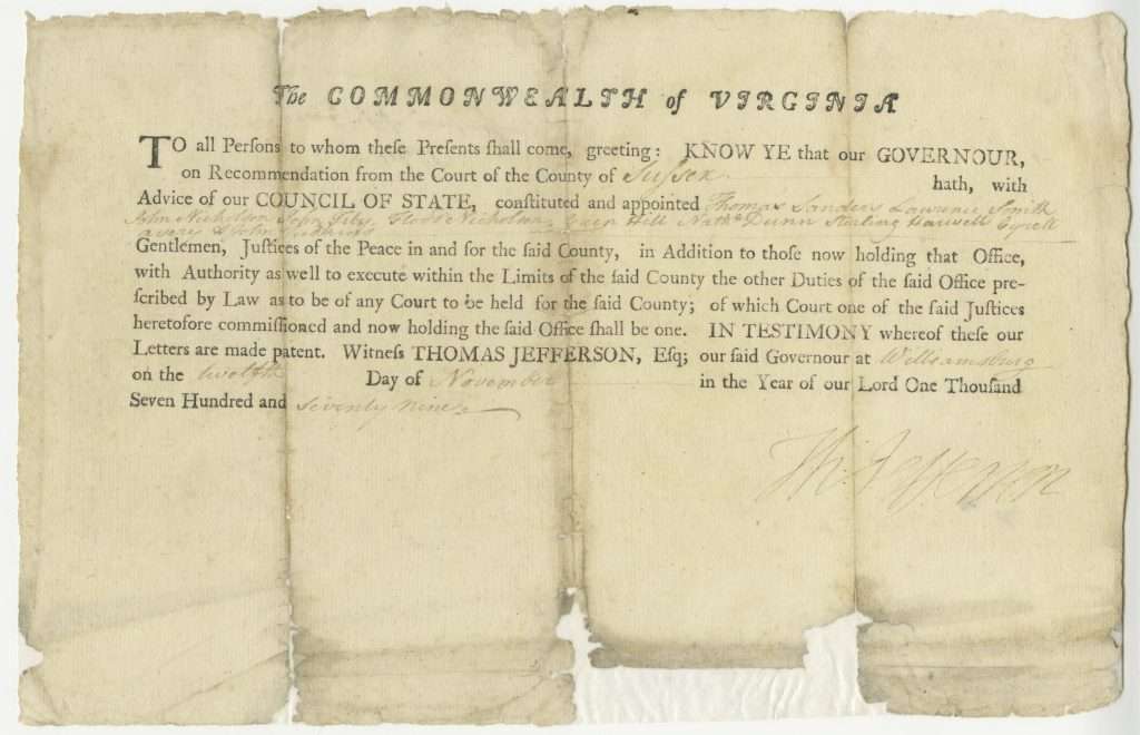 Justices of the Peace for Sussex County