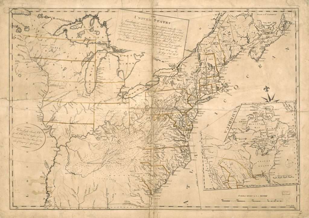 The United States According to the Definitive Treaty of Peace Signed at Paris Sept. 3d. 1783