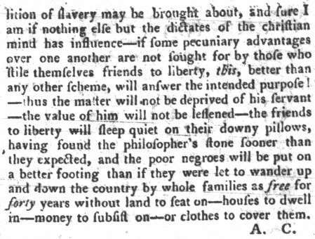 screenshot of eighteenth century newspaper