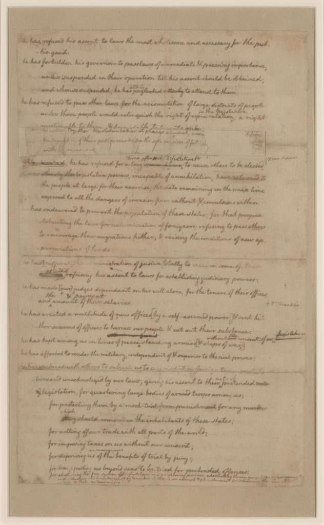  Rough Draft of the Declaration of Independence, Page 2