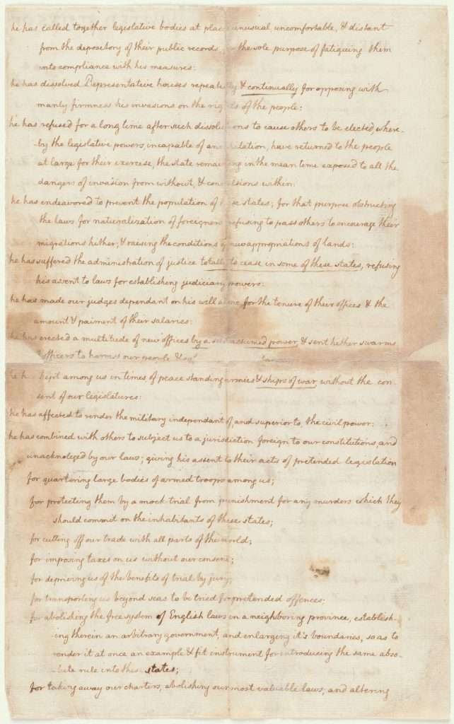  Fair Copy of the Declaration of Independence, Page 2