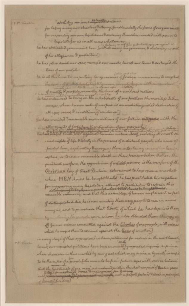  Rough Draft of the Declaration of Independence, Page 3